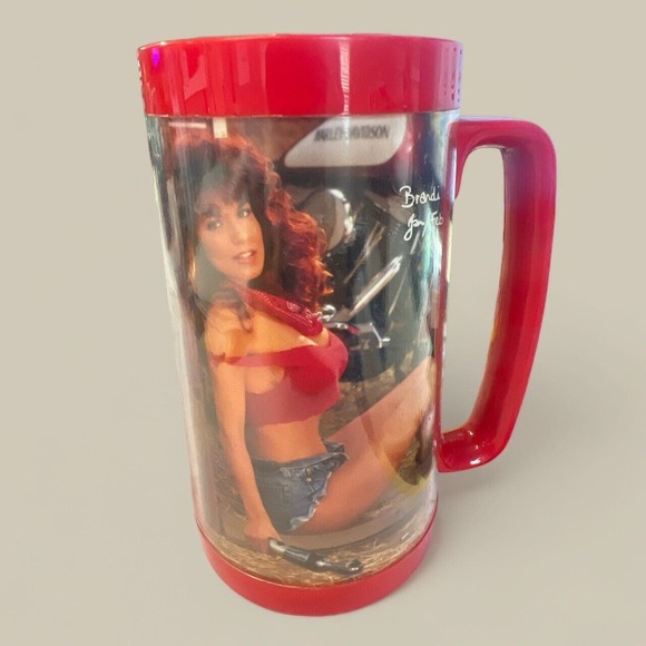 SNAP-ON TOOLS Thermo-Serv Tool mate Girl Plastic Mug 1991 Brandi Calendar beer - Picture 1 of 8